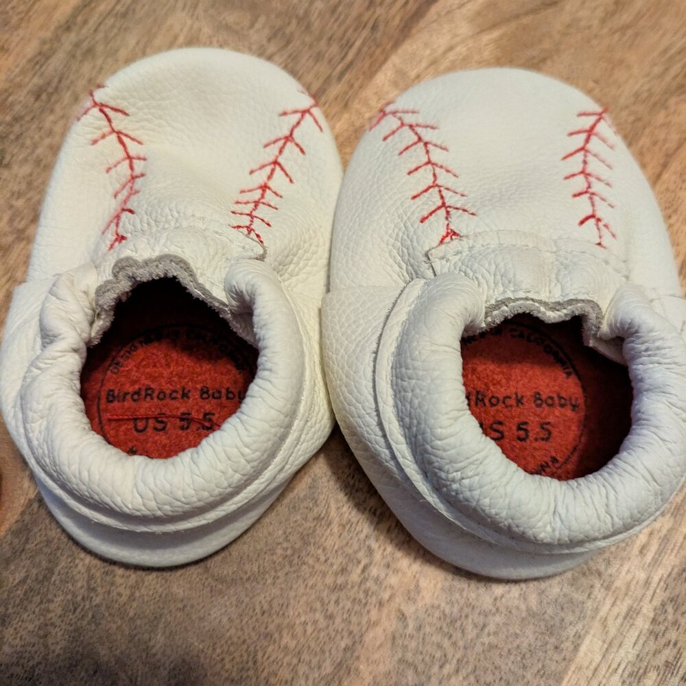Bird Rock Baseball Leather Moccasins Size 5.5